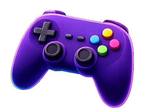 Purple video game controller design