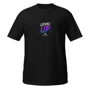 Level Up Gamer Shirt with gaming-inspired design by PlayRize Studios for video game fans