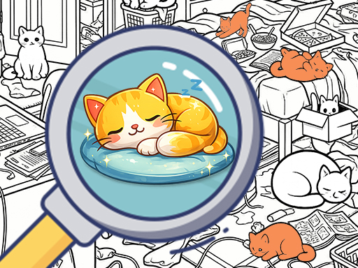 Sleeping orange kitten in cluttered room