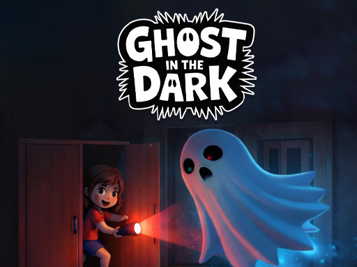 Child with flashlight and ghost