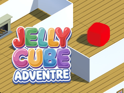 Colorful game featuring a red cube